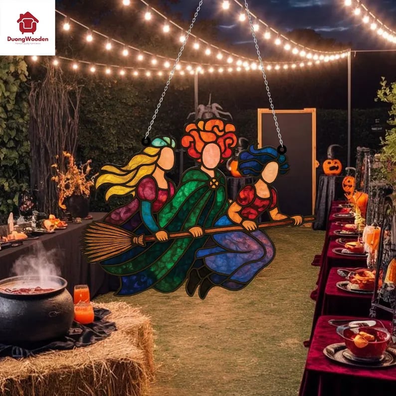 🔥Last Day: BUY 3 GET 1 FREE - 🧙🧹Halloween Witch Suncatcher