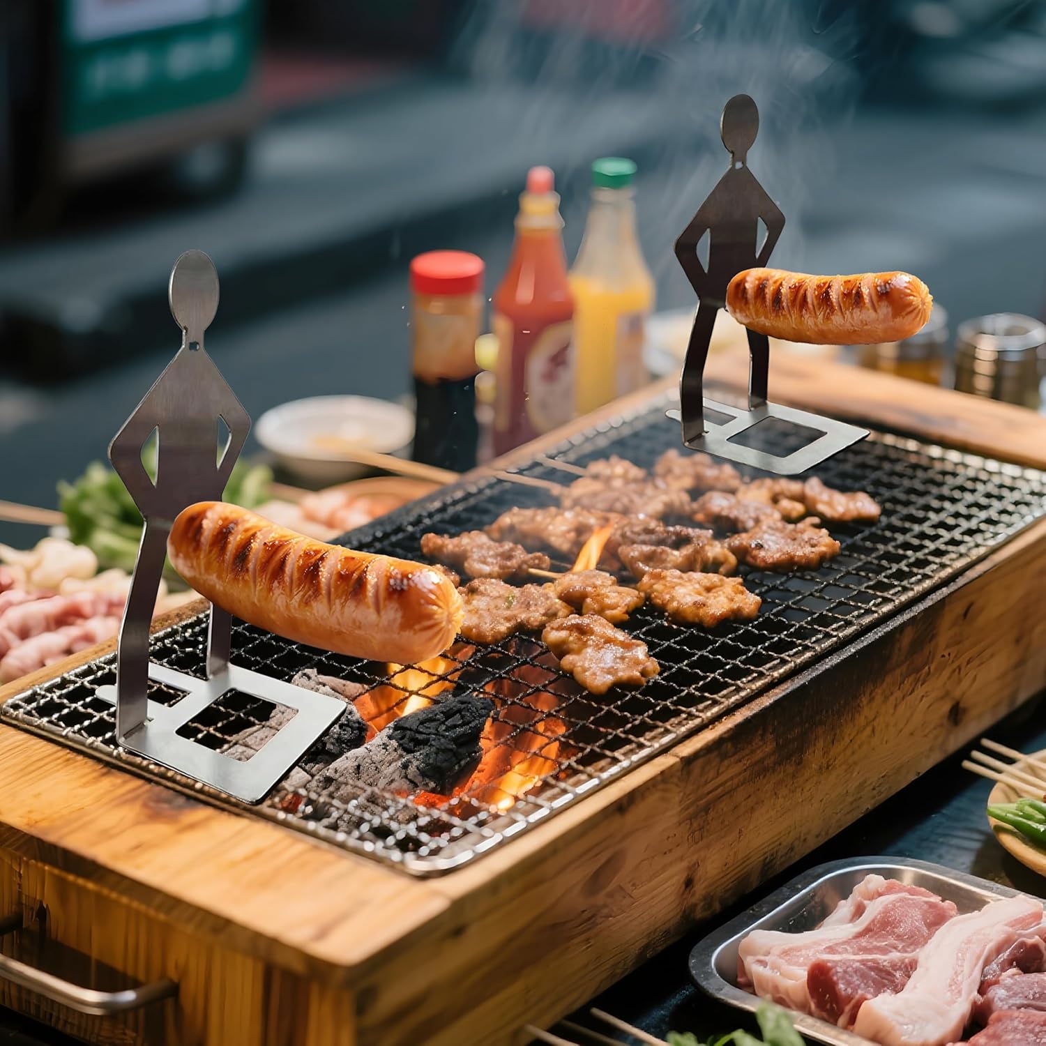 Funny BBQ Stand Man Hot Dog Holder