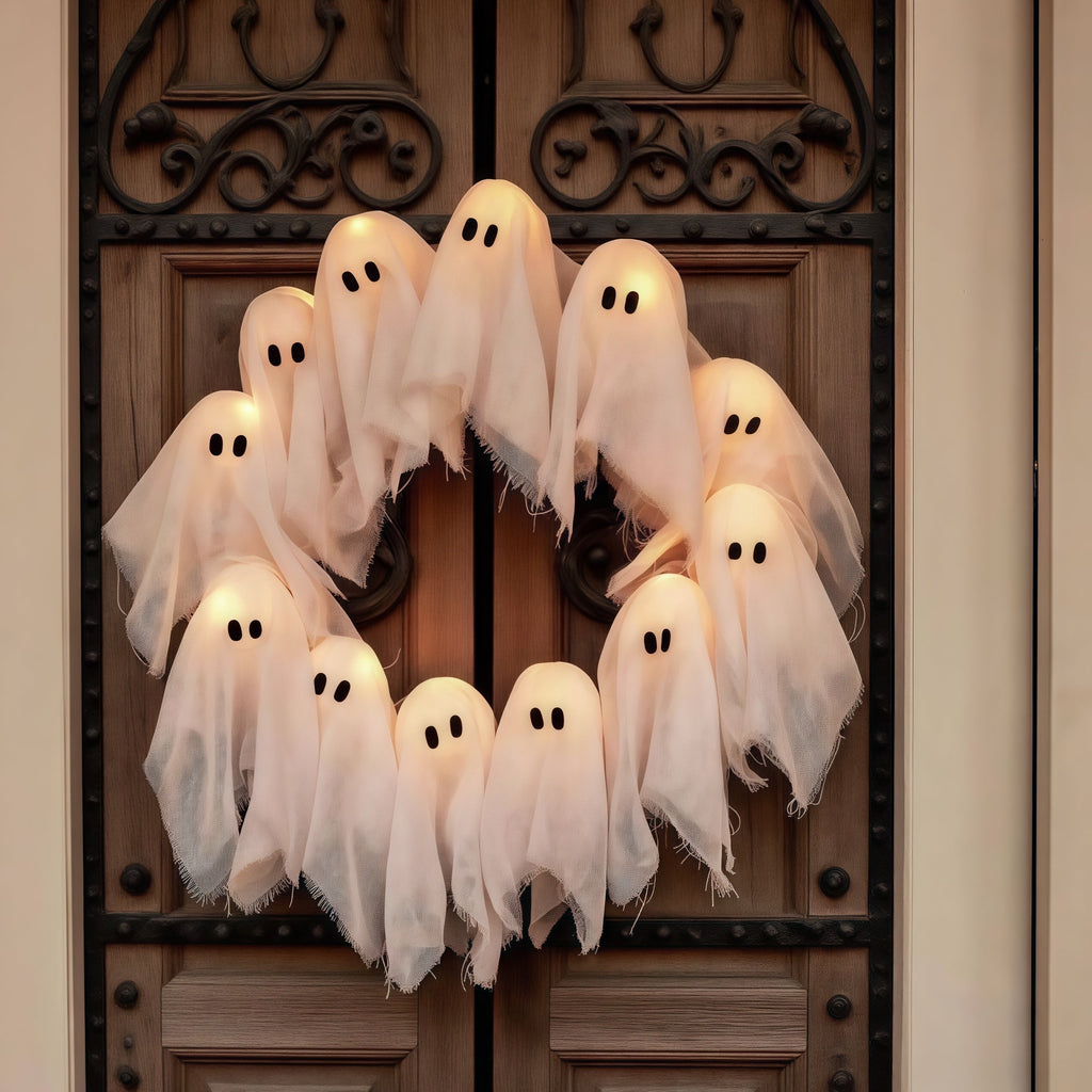 🏆Flash Sale⚡50K+ SOLD! Almost Gone💥Lit Ghosts Wreath