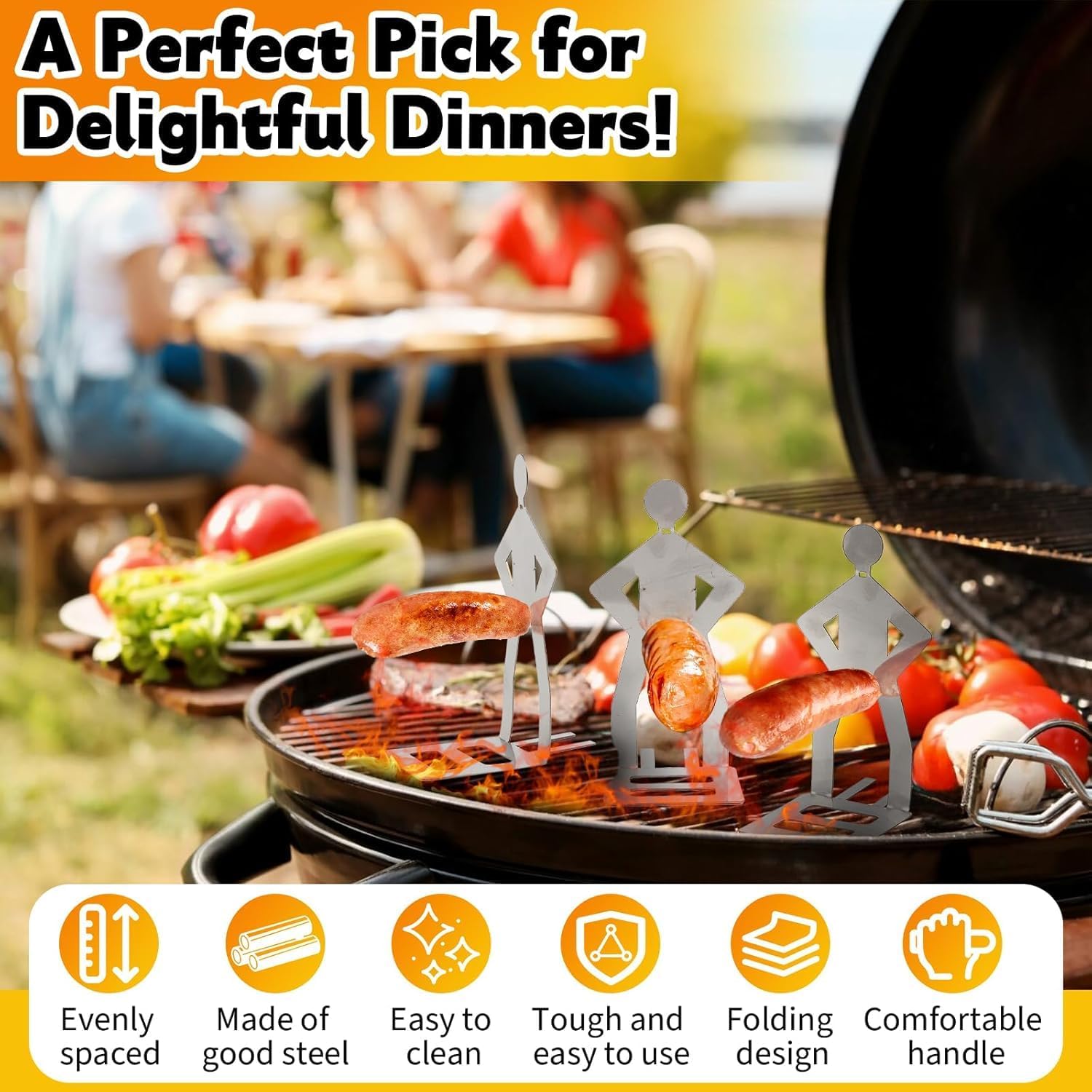 Funny BBQ Stand Man Hot Dog Holder