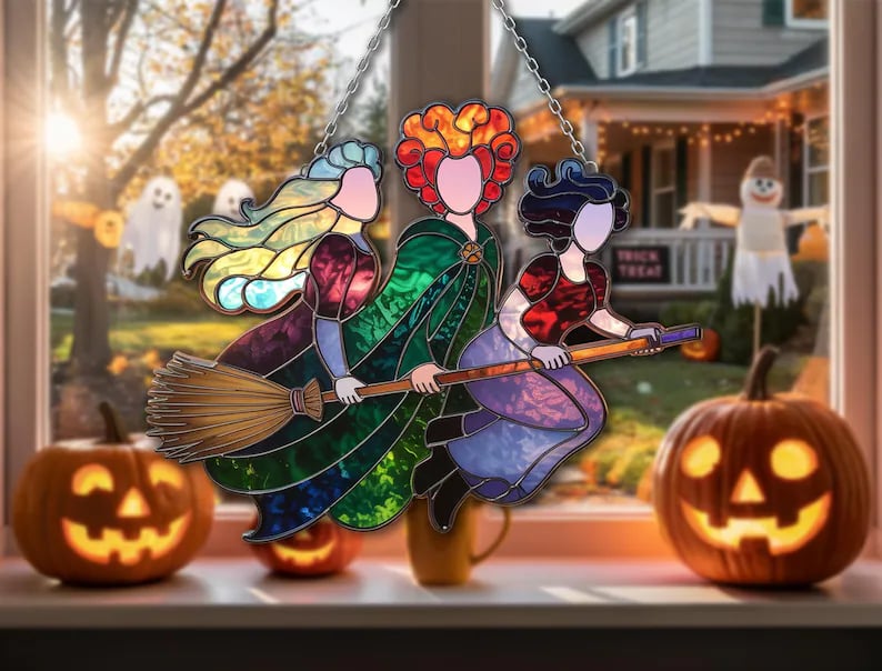 🔥Last Day: BUY 3 GET 1 FREE - 🧙🧹Halloween Witch Suncatcher