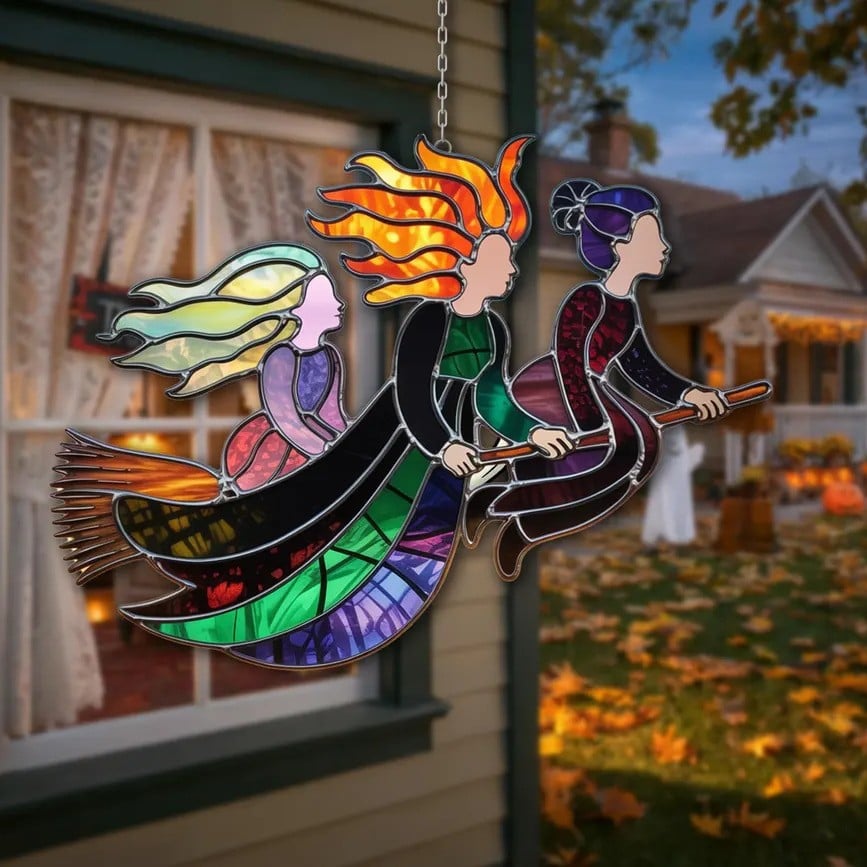 🔥Last Day: BUY 3 GET 1 FREE - 🧙🧹Halloween Witch Suncatcher