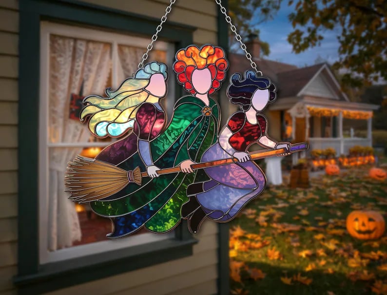 🔥Last Day: BUY 3 GET 1 FREE - 🧙🧹Halloween Witch Suncatcher