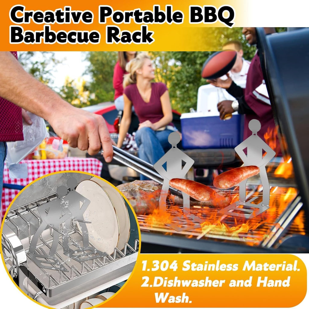 Funny BBQ Stand Man Hot Dog Holder